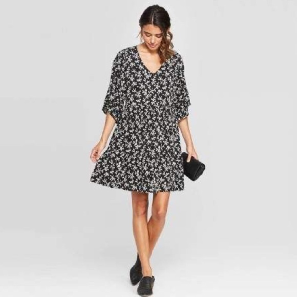 Universal Thread Flutter Sleeve V Neck Dress